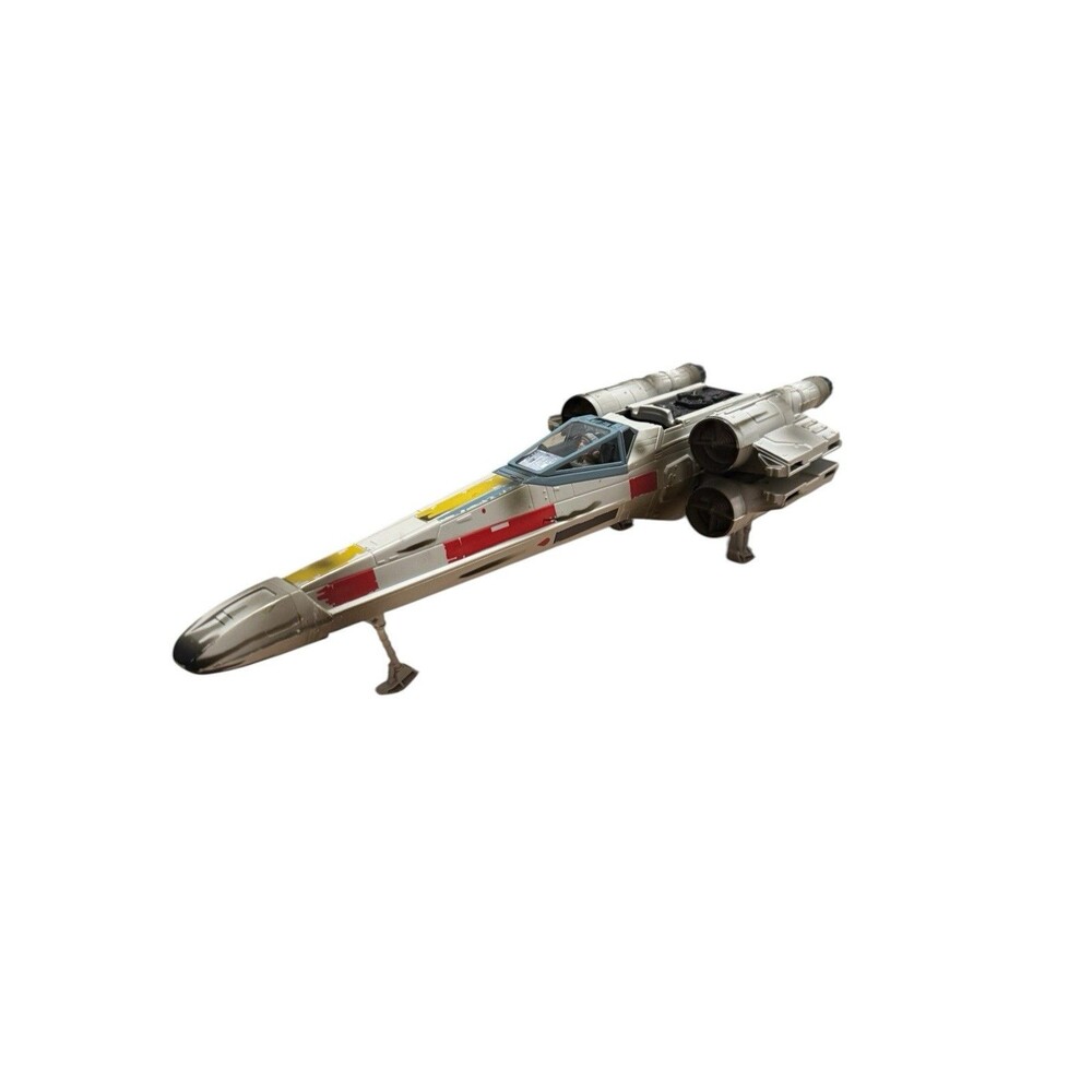 2002 Hasbro Star Wars Luke Skywalker's' X-Wing Fighter With Figure Incomplete